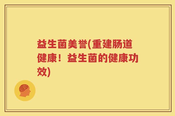 益生菌美誉(重建肠道健康！益生菌的健康功效)