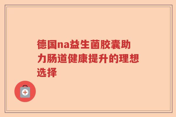 德国na益生菌胶囊助力肠道健康提升的理想选择