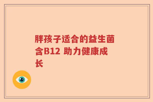 胖孩子适合的益生菌 含B12 助力健康成长