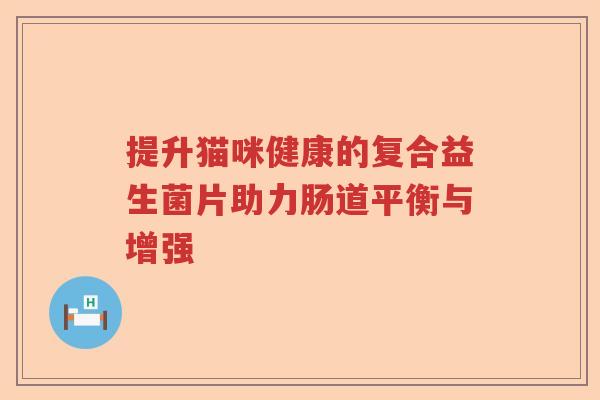 提升猫咪健康的复合益生菌片助力肠道平衡与增强