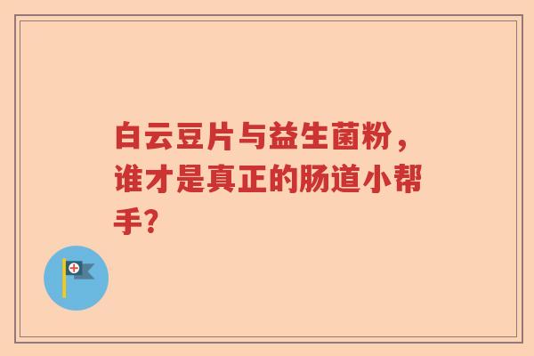 白云豆片与益生菌粉，谁才是真正的肠道小帮手？