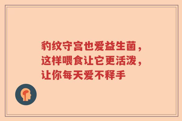 豹纹守宫也爱益生菌，这样喂食让它更活泼，让你每天爱不释手