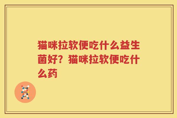 猫咪拉软便吃什么益生菌好？猫咪拉软便吃什么药