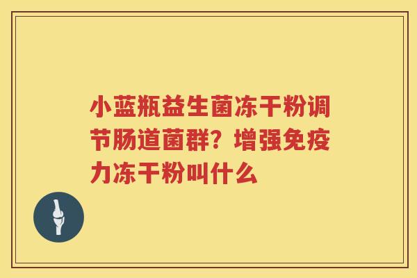 小蓝瓶益生菌冻干粉调节肠道菌群？增强免疫力冻干粉叫什么
