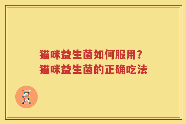 猫咪益生菌如何服用？猫咪益生菌的正确吃法