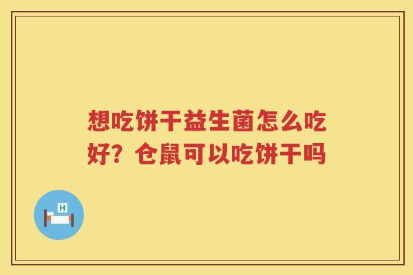 想吃饼干益生菌怎么吃好？仓鼠可以吃饼干吗