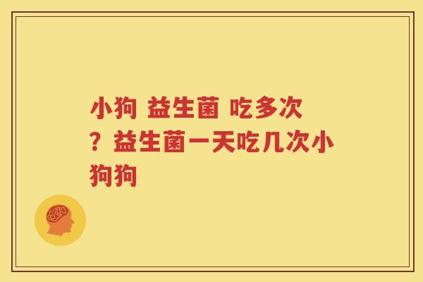 小狗 益生菌 吃多次？益生菌一天吃几次小狗狗