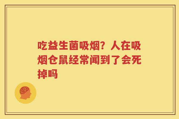 吃益生菌吸烟？人在吸烟仓鼠经常闻到了会死掉吗
