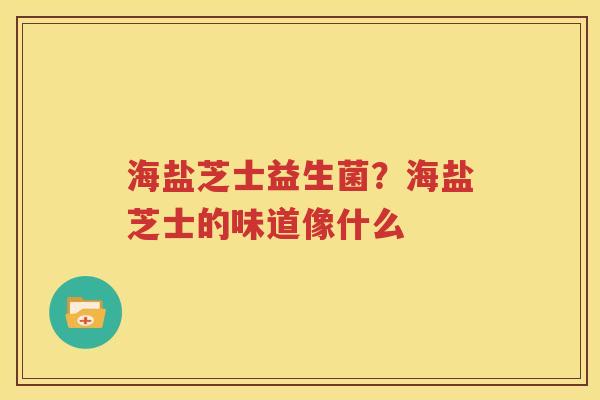 海盐芝士益生菌？海盐芝士的味道像什么
