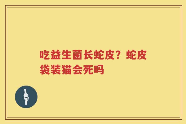 吃益生菌长蛇皮？蛇皮袋装猫会死吗