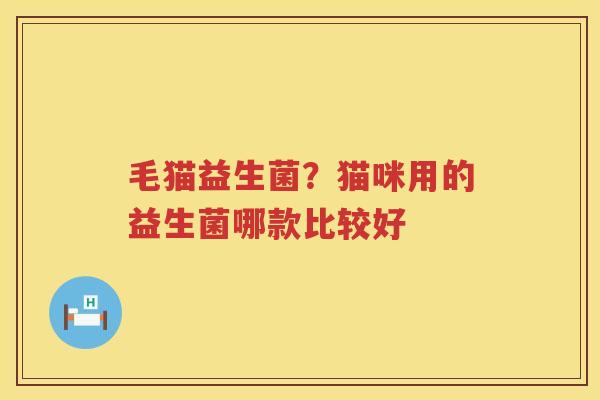 毛猫益生菌？猫咪用的益生菌哪款比较好