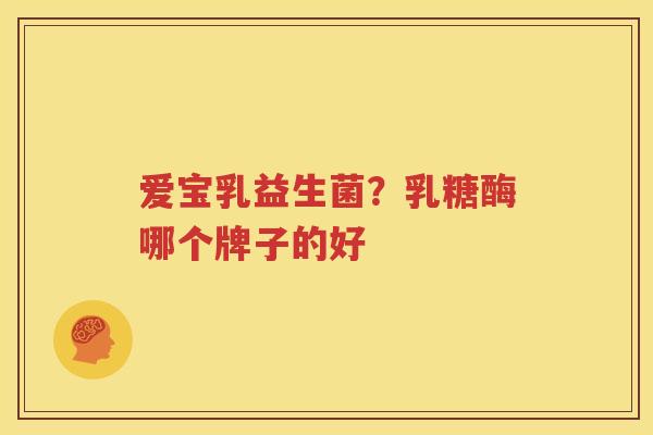 爱宝乳益生菌？乳糖酶哪个牌子的好