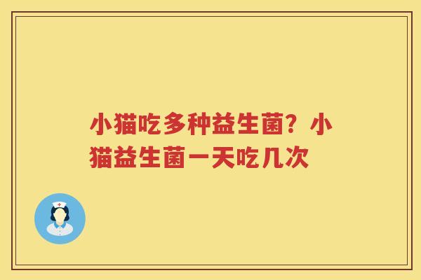 小猫吃多种益生菌？小猫益生菌一天吃几次