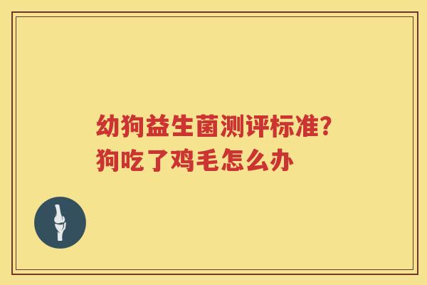 幼狗益生菌测评标准？狗吃了鸡毛怎么办