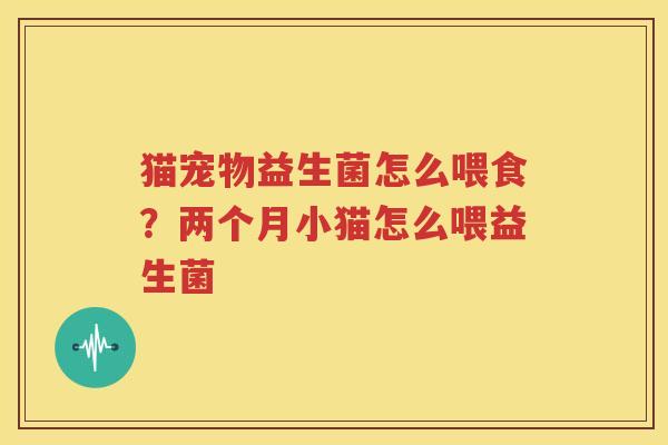 猫宠物益生菌怎么喂食？两个月小猫怎么喂益生菌