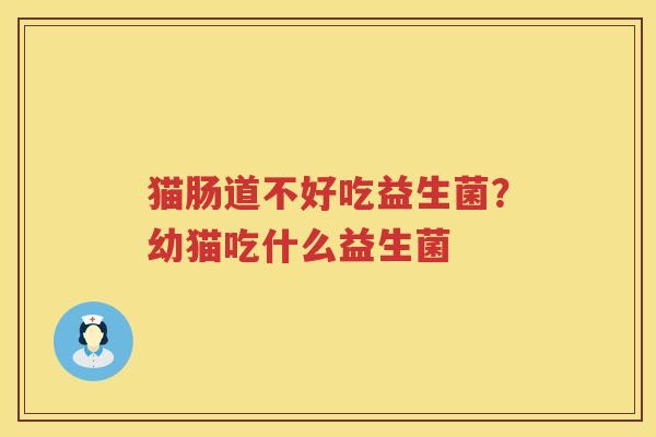猫肠道不好吃益生菌？幼猫吃什么益生菌