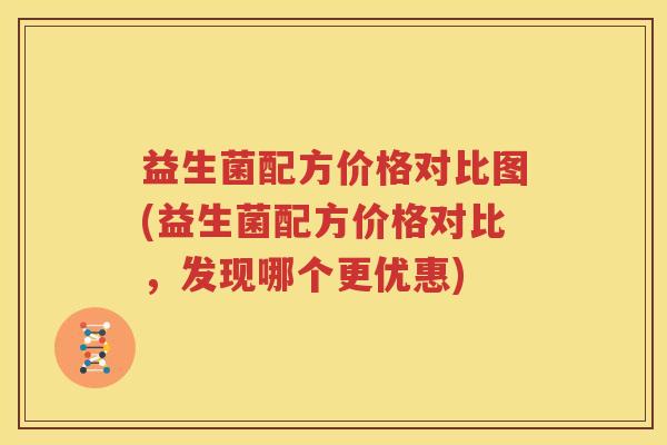 益生菌配方价格对比图(益生菌配方价格对比，发现哪个更优惠)