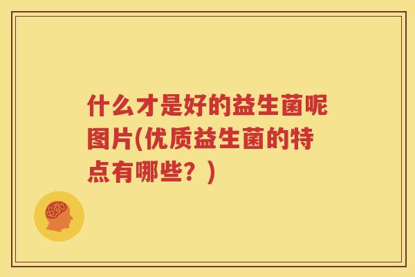 什么才是好的益生菌呢图片(优质益生菌的特点有哪些？)