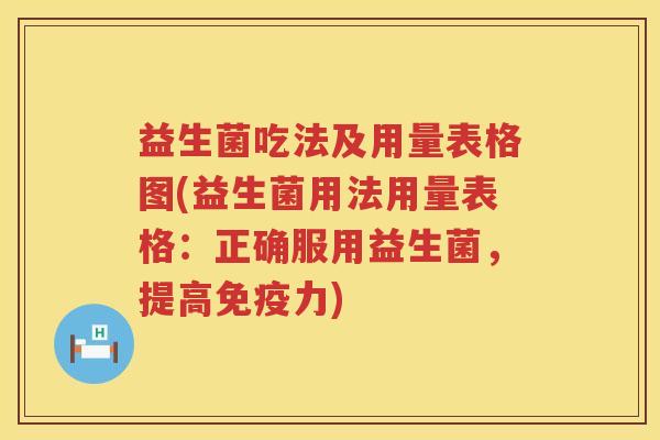 益生菌吃法及用量表格图(益生菌用法用量表格：正确服用益生菌，提高免疫力)