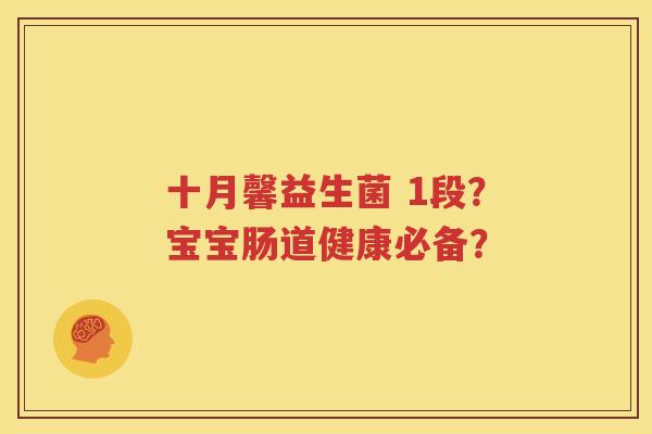 十月馨益生菌 1段？宝宝肠道健康必备？