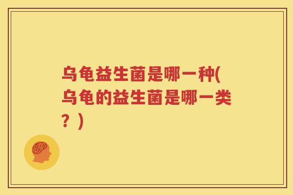 乌龟益生菌是哪一种(乌龟的益生菌是哪一类？)