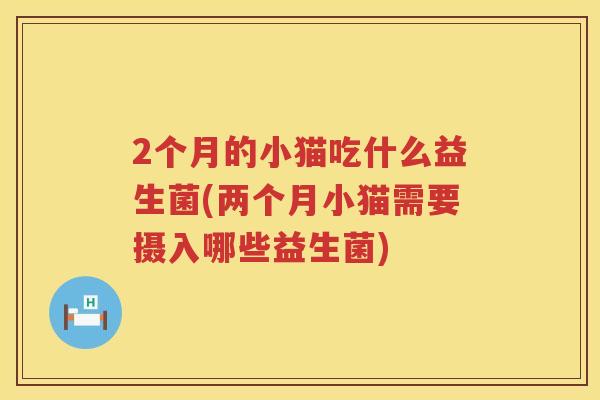 2个月的小猫吃什么益生菌(两个月小猫需要摄入哪些益生菌)