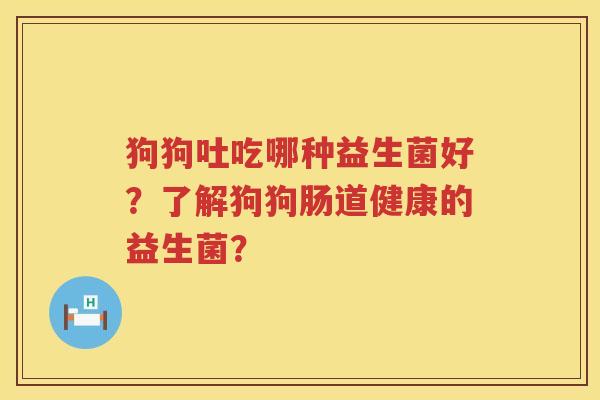 狗狗吐吃哪种益生菌好？了解狗狗肠道健康的益生菌？