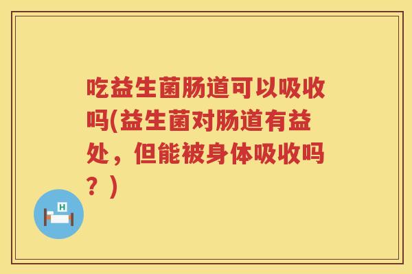 吃益生菌肠道可以吸收吗(益生菌对肠道有益处，但能被身体吸收吗？)