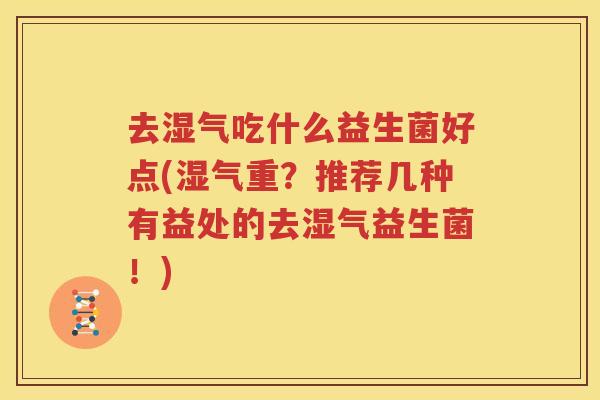 去湿气吃什么益生菌好点(湿气重？推荐几种有益处的去湿气益生菌！)