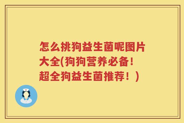 怎么挑狗益生菌呢图片大全(狗狗营养必备！超全狗益生菌推荐！)