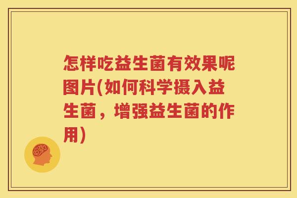 怎样吃益生菌有效果呢图片(如何科学摄入益生菌，增强益生菌的作用)
