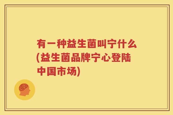 有一种益生菌叫宁什么(益生菌品牌宁心登陆中国市场)