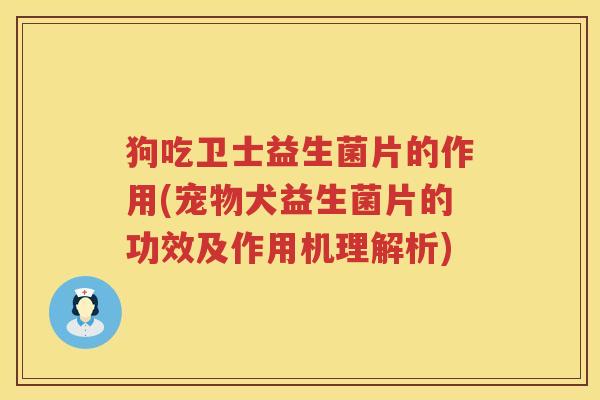 狗吃卫士益生菌片的作用(宠物犬益生菌片的功效及作用机理解析)