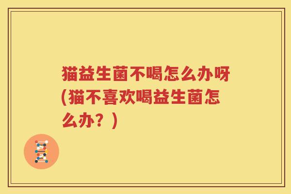 猫益生菌不喝怎么办呀(猫不喜欢喝益生菌怎么办？)