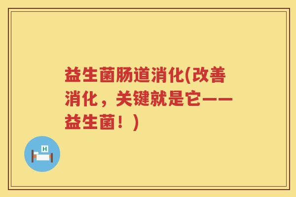 益生菌肠道消化(改善消化，关键就是它——益生菌！)