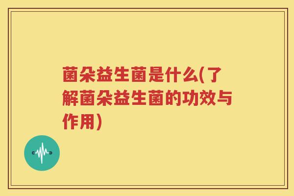 菌朵益生菌是什么(了解菌朵益生菌的功效与作用)
