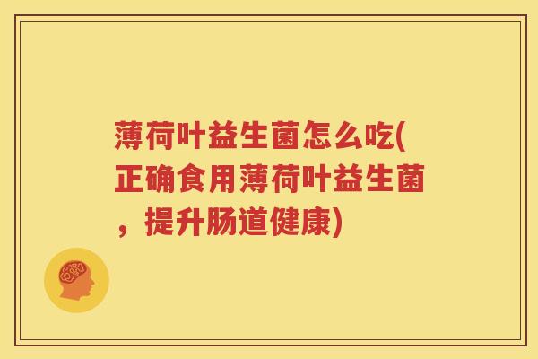 薄荷叶益生菌怎么吃(正确食用薄荷叶益生菌，提升肠道健康)