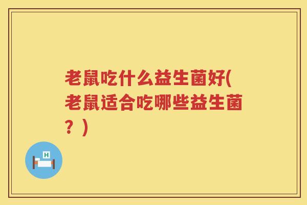 老鼠吃什么益生菌好(老鼠适合吃哪些益生菌？)