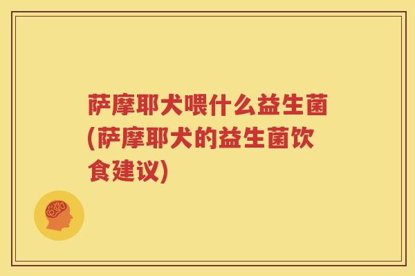 萨摩耶犬喂什么益生菌(萨摩耶犬的益生菌饮食建议)