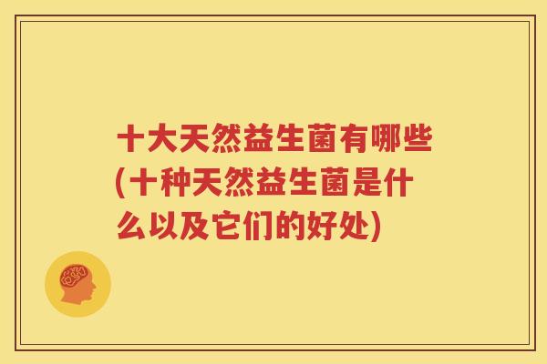 十大天然益生菌有哪些(十种天然益生菌是什么以及它们的好处)