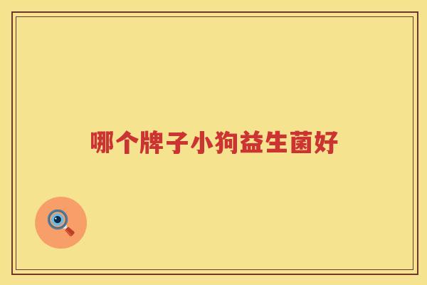 哪个牌子小狗益生菌好