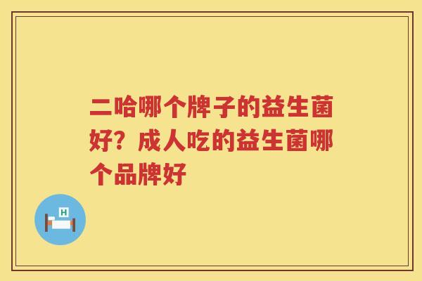 二哈哪个牌子的益生菌好？成人吃的益生菌哪个品牌好