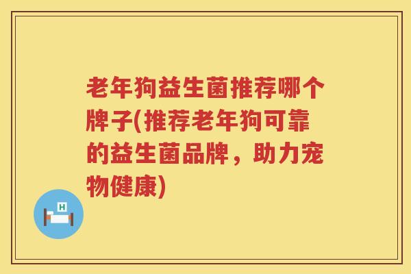 老年狗益生菌推荐哪个牌子(推荐老年狗可靠的益生菌品牌，助力宠物健康)