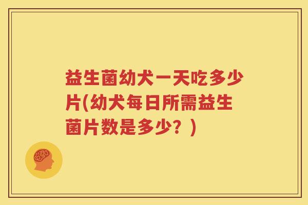益生菌幼犬一天吃多少片(幼犬每日所需益生菌片数是多少？)