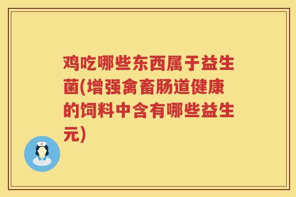 鸡吃哪些东西属于益生菌(增强禽畜肠道健康的饲料中含有哪些益生元)