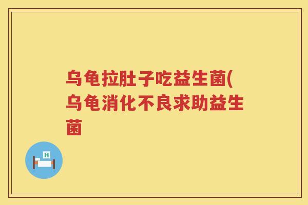 乌龟拉肚子吃益生菌(乌龟消化不良求助益生菌