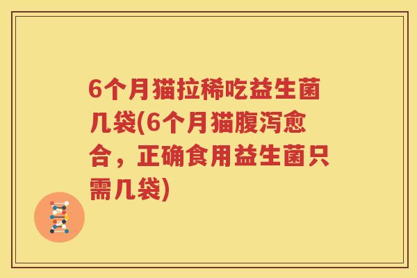 6个月猫拉稀吃益生菌几袋(6个月猫腹泻愈合，正确食用益生菌只需几袋)