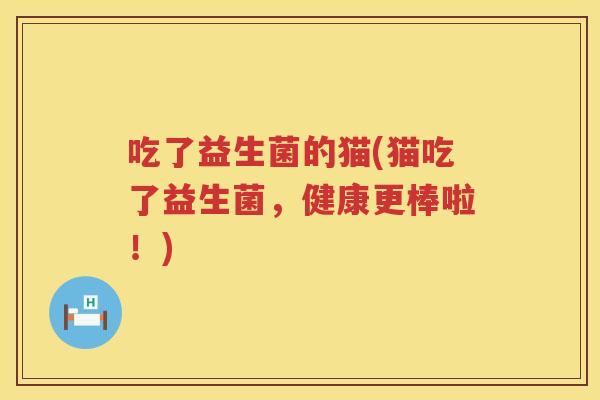 吃了益生菌的猫(猫吃了益生菌，健康更棒啦！)