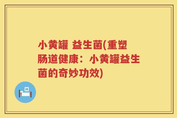 小黄罐 益生菌(重塑肠道健康：小黄罐益生菌的奇妙功效)