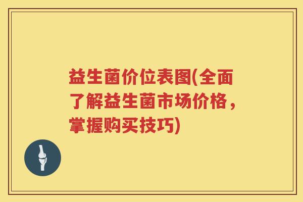 益生菌价位表图(全面了解益生菌市场价格，掌握购买技巧)
